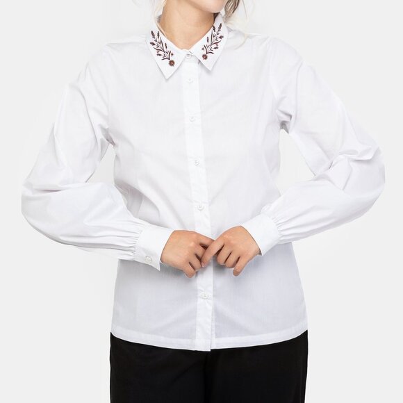 Disturbia Cybele Botanical Embroidered Button Up Shirt - Women's US Size 14 NWT - Picture 6 of 6